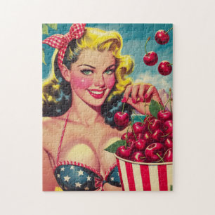 Cute Cherry Pin-up Pussel