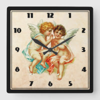 Cute Cherub Ephemera på Faux Parchment
