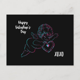 Cute Cherub med ett hjärta för Valentines day Helg Vykort