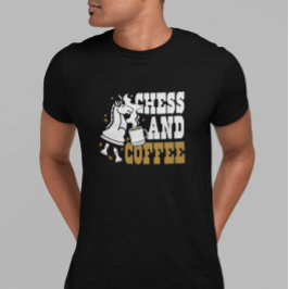 Cute Chess and Coffee Chess Lover Knight Art T Shirt