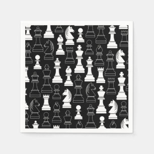 Cute Chess Board Game Barns födelsedag Party Pappersservett