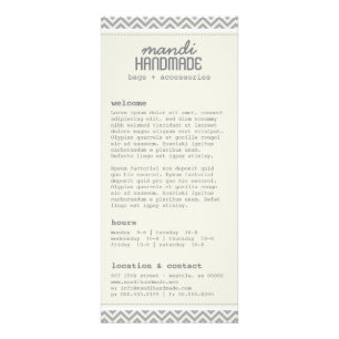 Cute Chevron Rand Rack Card Reklamkort
