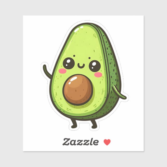 Cute Chibi Avocado Klistermärken (Ark)