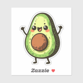Cute Chibi Avocado Klistermärken