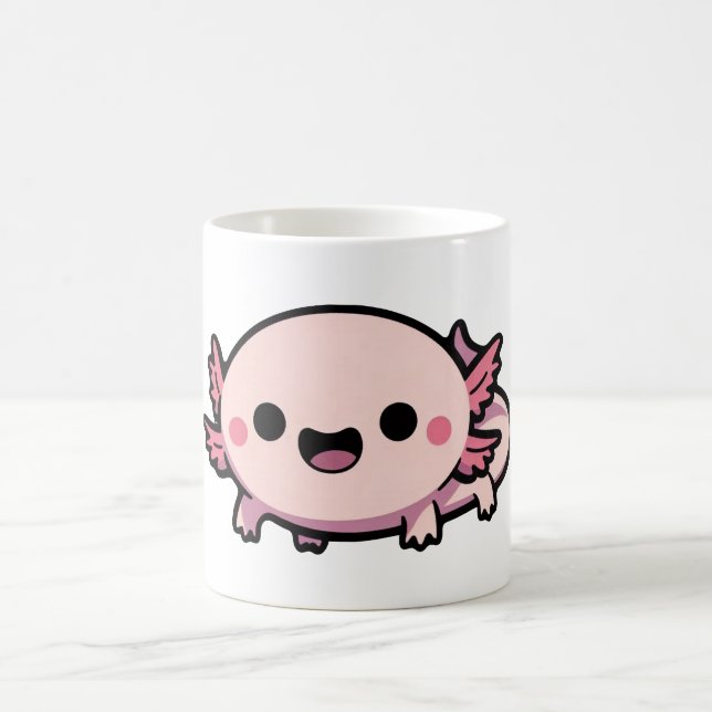 Cute Chibi Axolotl Kaffemugg (Center)