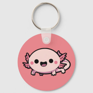 Cute Chibi Axolotl Nyckelring