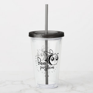 Cute Chibi Bee illustration Citat Take Away Mugg