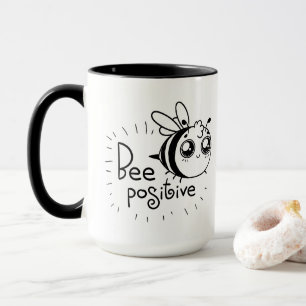 Cute Chibi Bee illustration Quote Mugg