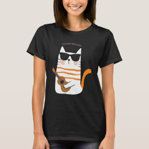 Cute Chibi Cat med Guitar Funny Gift T Shirt