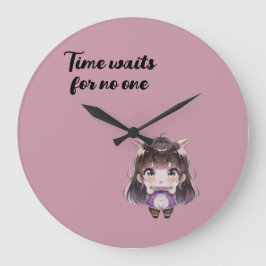 Cute Chibi Clock Stor Klocka