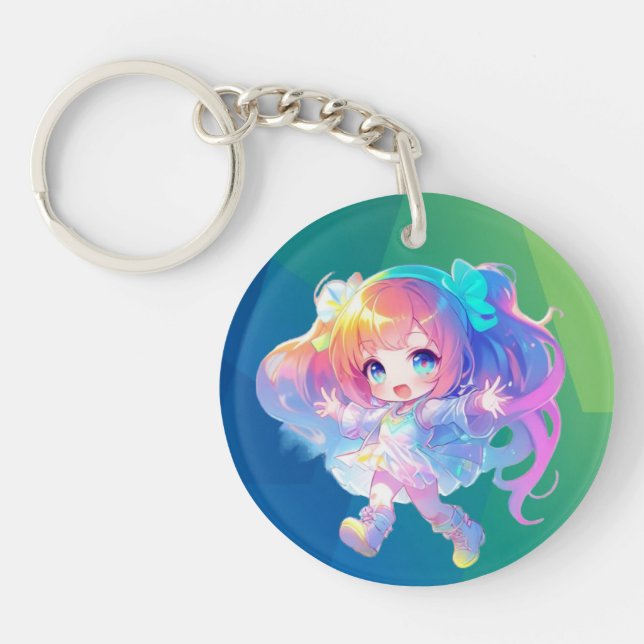 Cute Chibi Dancing 1 Keychain (Framsidan)