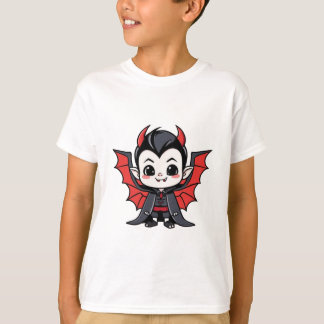 Cute Chibi Dracula - Tecknad Halloween T Shirt
