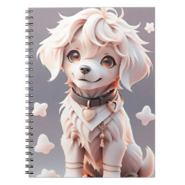 Cute Chibi Golden Retriever Puppy Anteckningsbok