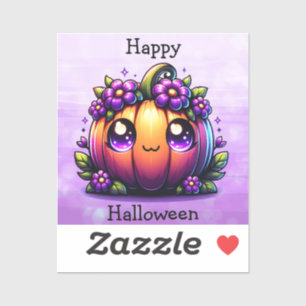 Cute Chibi Happy halloween Pumpkin Klistermärken