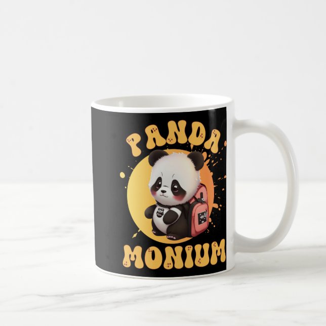 Cute Chibi Kawaii Panda Name School Year On Back B Kaffemugg (Höger)