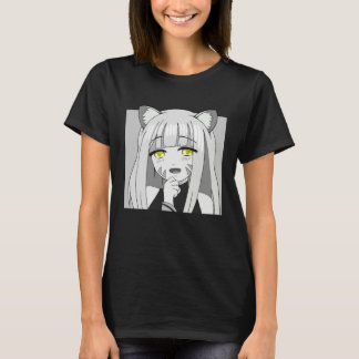 Cute Chibi Neko Girl with Smug Smile T Shirt