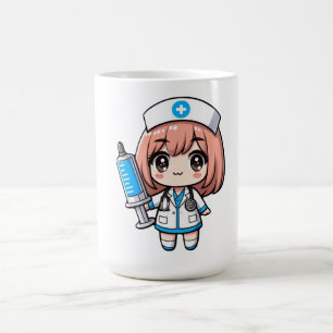 Cute Chibi Nurse - hälsovård, djur, medicin Kaffemugg