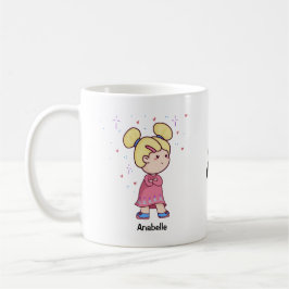 Cute Chibi-par med redigerbar namn Kaffemugg