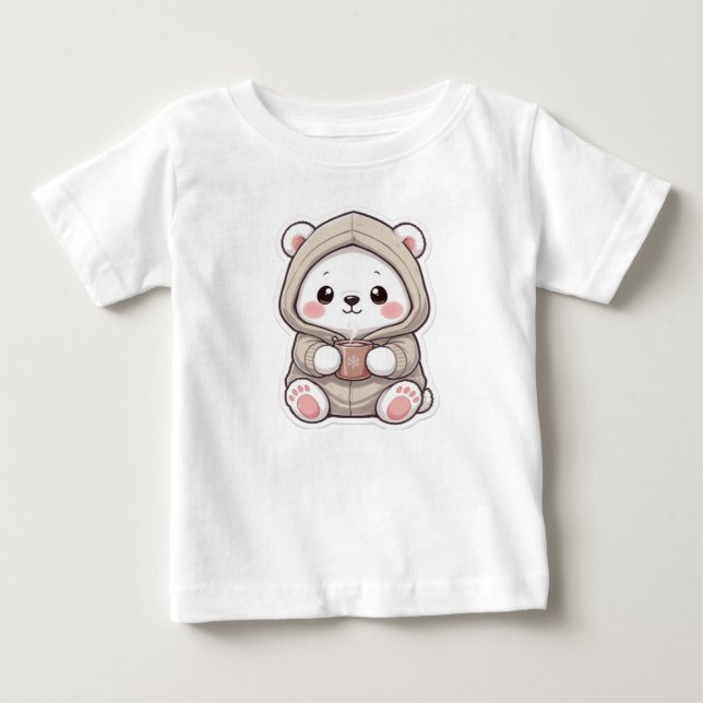 Cute chibi polar bear t-shirt (Framsida)