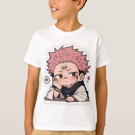 Cute Chibi Pouty King Sticker - Kawaii Pink Hair T Shirt