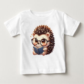 Cute Chibi Reading Hedgehog T Shirt