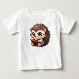 Cute Chibi Reading Hedgehog T Shirt
