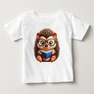 Cute Chibi Reading Hedgehog T Shirt