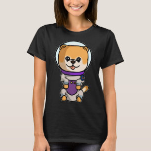 Cute Chibi Space Hund Pomeranian Posy T Shirt