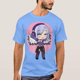 Cute Chibi Stil Kawaii Anime Girl with Vingar T Shirt
