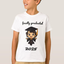 Cute Chibi Studenten 2025 T-Shirt - slutligen Grad