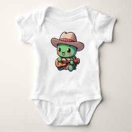 Cute Chibi Turtle Spelar Guitar T Shirt