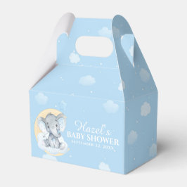 Cute Chic Blue Elephant Boy Shower Tack Presentaskar