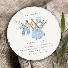 Cute Chic Boy Barnkläders Essential Baby Shower Inbjudningar