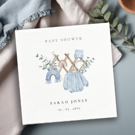 Cute Chic Boy Barnkläders Essential Baby Shower Pappersservett
