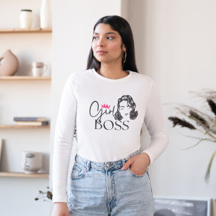 Cute Chic Girl Chef Quote Strong Woman Typography T Shirt