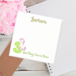 Cute Chic Girly Script Namn Post-it Block