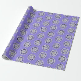 Cute Chic Lila Mandala Flower Design Mönster Presentpapper