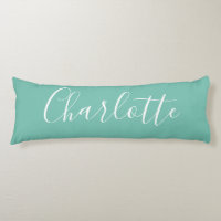 Cute Chic Minimalist Calligraphy Namn Mint Teal 