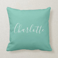 Cute Chic Minimalist Calligraphy Namn Mint Teal  