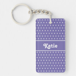 Cute Chic Namn Polka Dot Lavender Lila och White