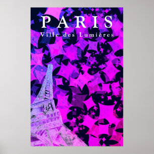 Cute Chic Paris Eiffel Torn Citote Poster