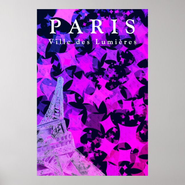 Cute Chic Paris Eiffel Torn Citote Poster (Framsidan)