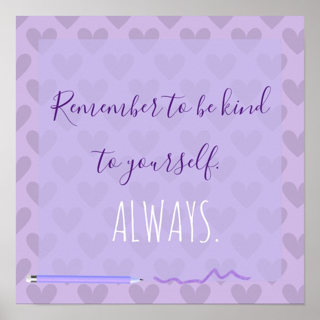 Cute Chic Pastel Lavender Motivational Poster (Framsidan)