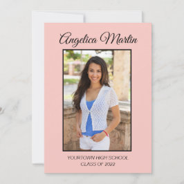 Cute Chic Rosa Studenten 3 fotoklass 2022