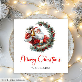 Cute Chic Santa Claus Kids Festive Merry Christmas Pappersservett