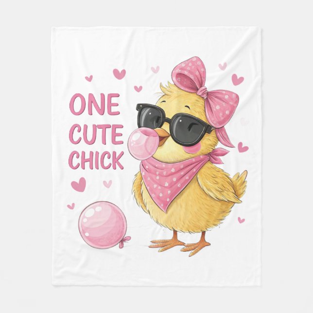 Cute Chick Baby Blanket Fleecefilt (Framsidan)