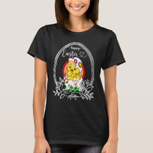 Cute Chick Blommigt EGG-familjen som matchar Mamma T Shirt
