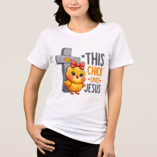 Cute Chick Christian Faith Design T Shirt