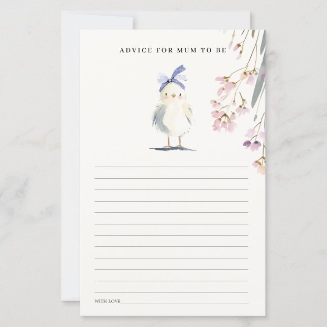 Cute Chick Farm Blommig present till mamma Baby Sh (Framsida)