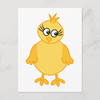 Cute Chick, Gult Baby Bird. Vykort